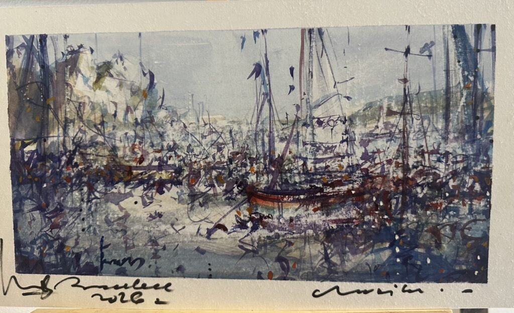 Watercolor painting of Barcelona by Alejandro Miras