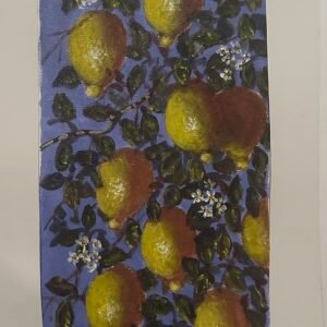 Acrylic painting of Spanish lemons by Javier Torregassa